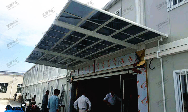 嘉興海鹽活動(dòng)廠房與耐力板雨棚的完美結(jié)合